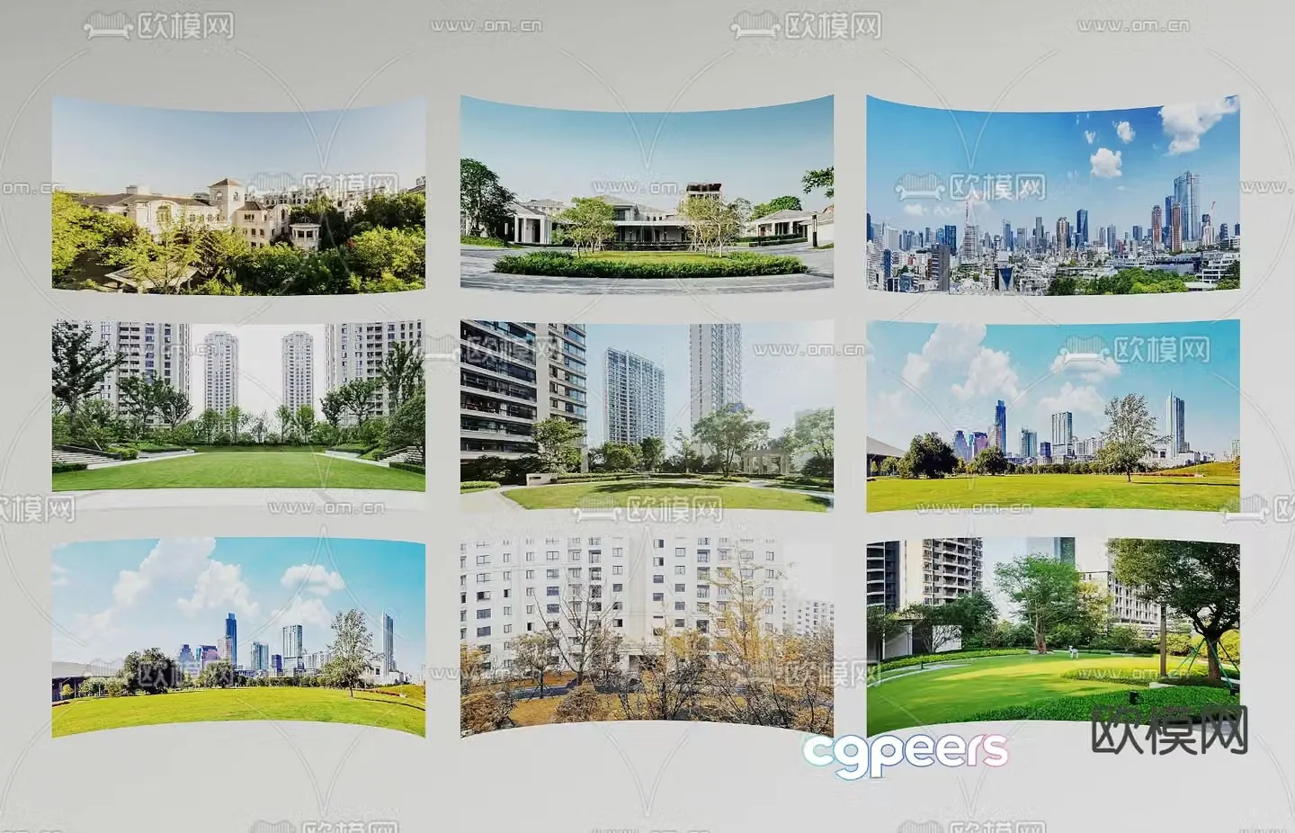 3D model of modern exterior community