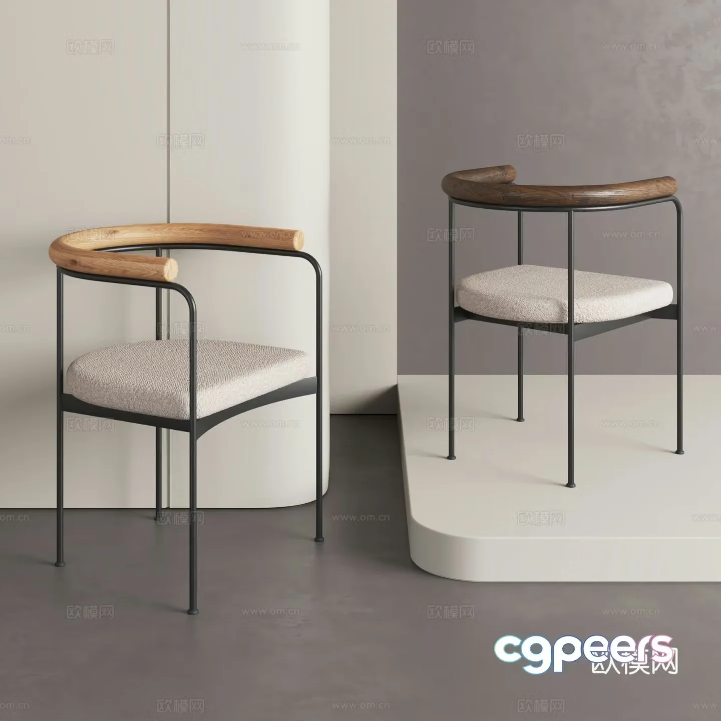 Modern dining chair Modern single chair Minimalist negotiation chair Simple dining chair 3d model