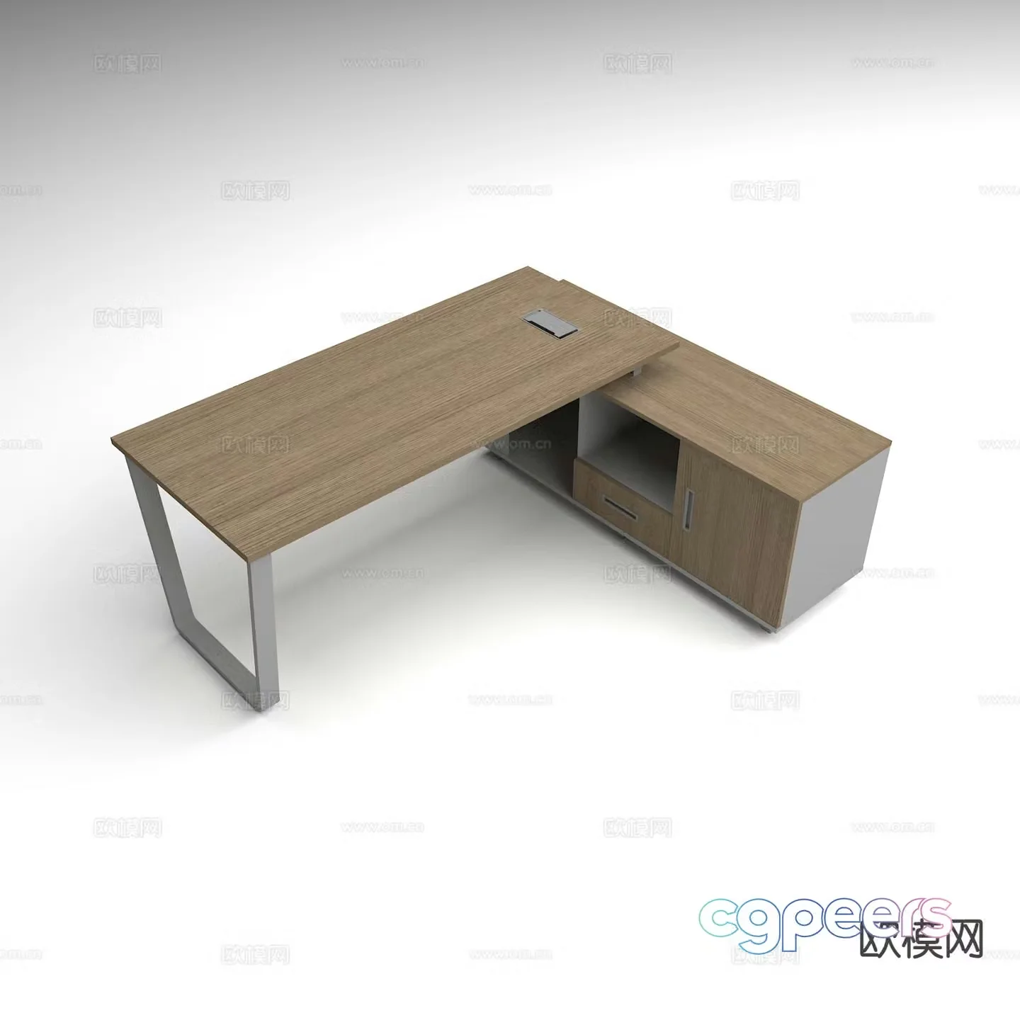 Modern desk desk desk staff desk 3d model