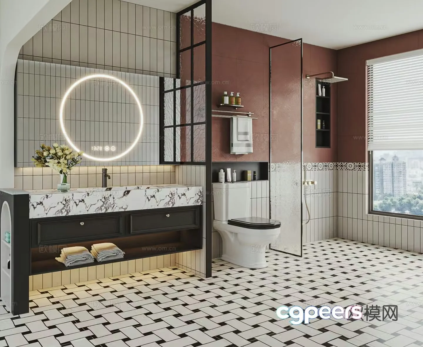 French bathroom bathroom 3d model