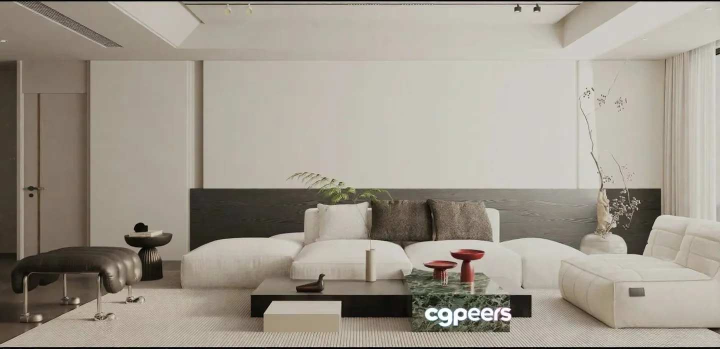 Modern Living Room 3D Model – 9738 – VRAY Render