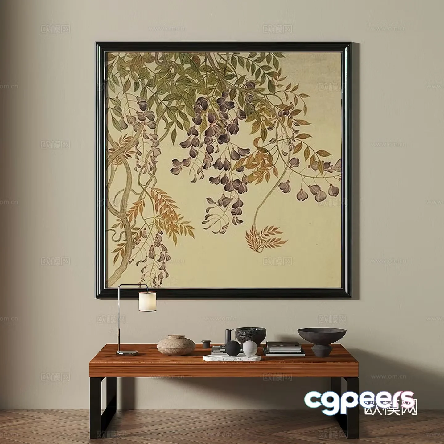 Middle-aged art painting decorative painting 3d model
