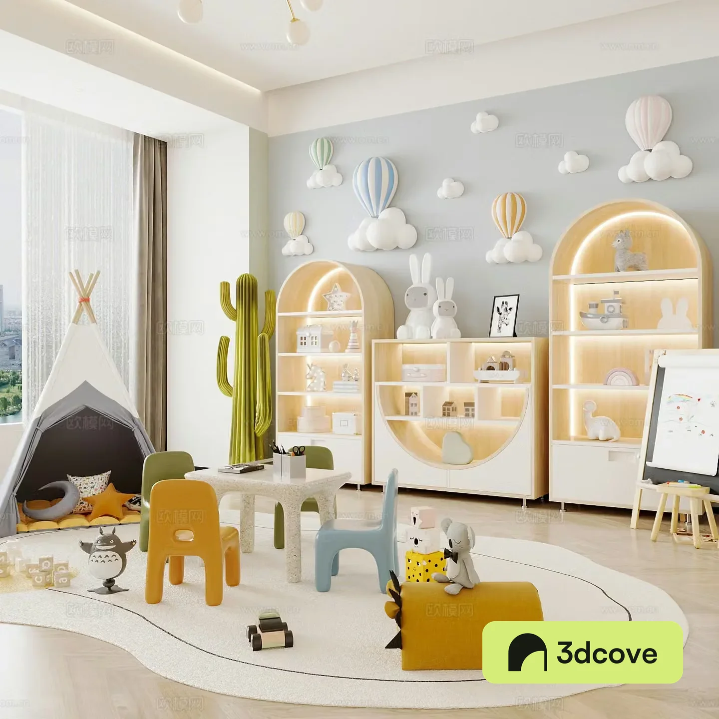 Modern children’s room boy’s room girl’s room children’s bed children’s wardrobe children’s desk