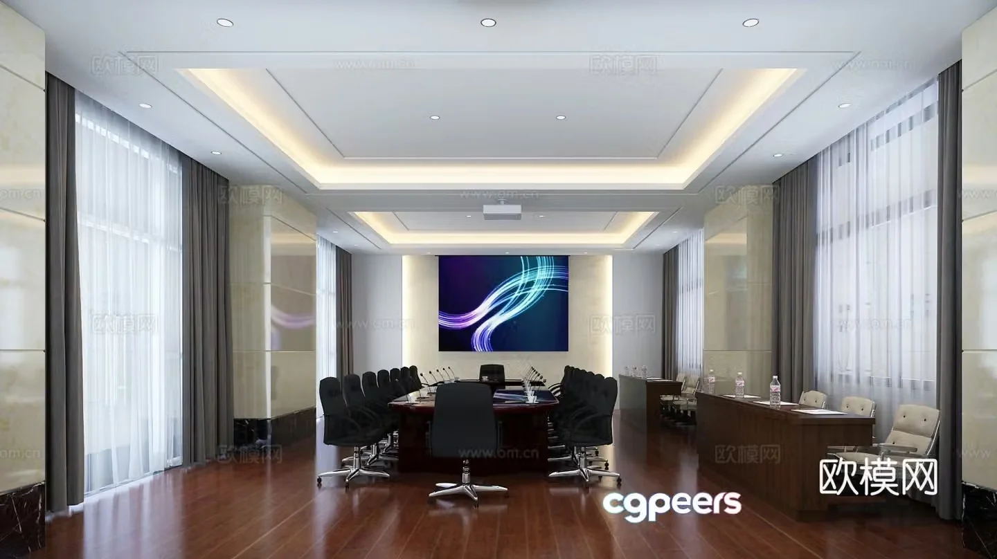Modern conference room 3d model