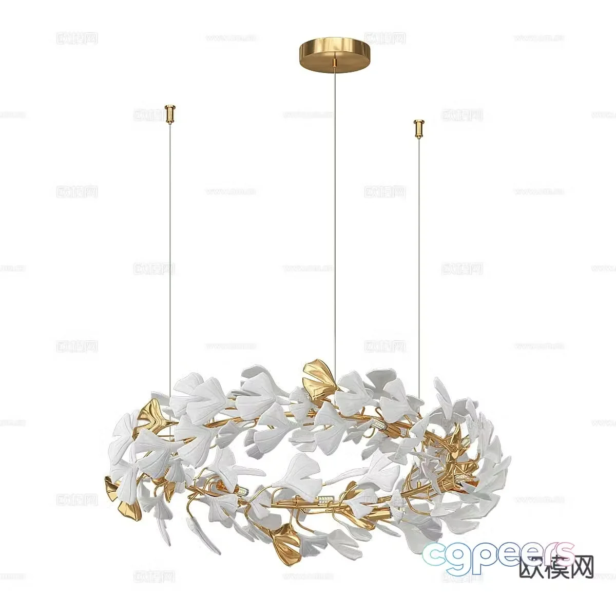 Light luxury chandelier blade chandelier 3d model