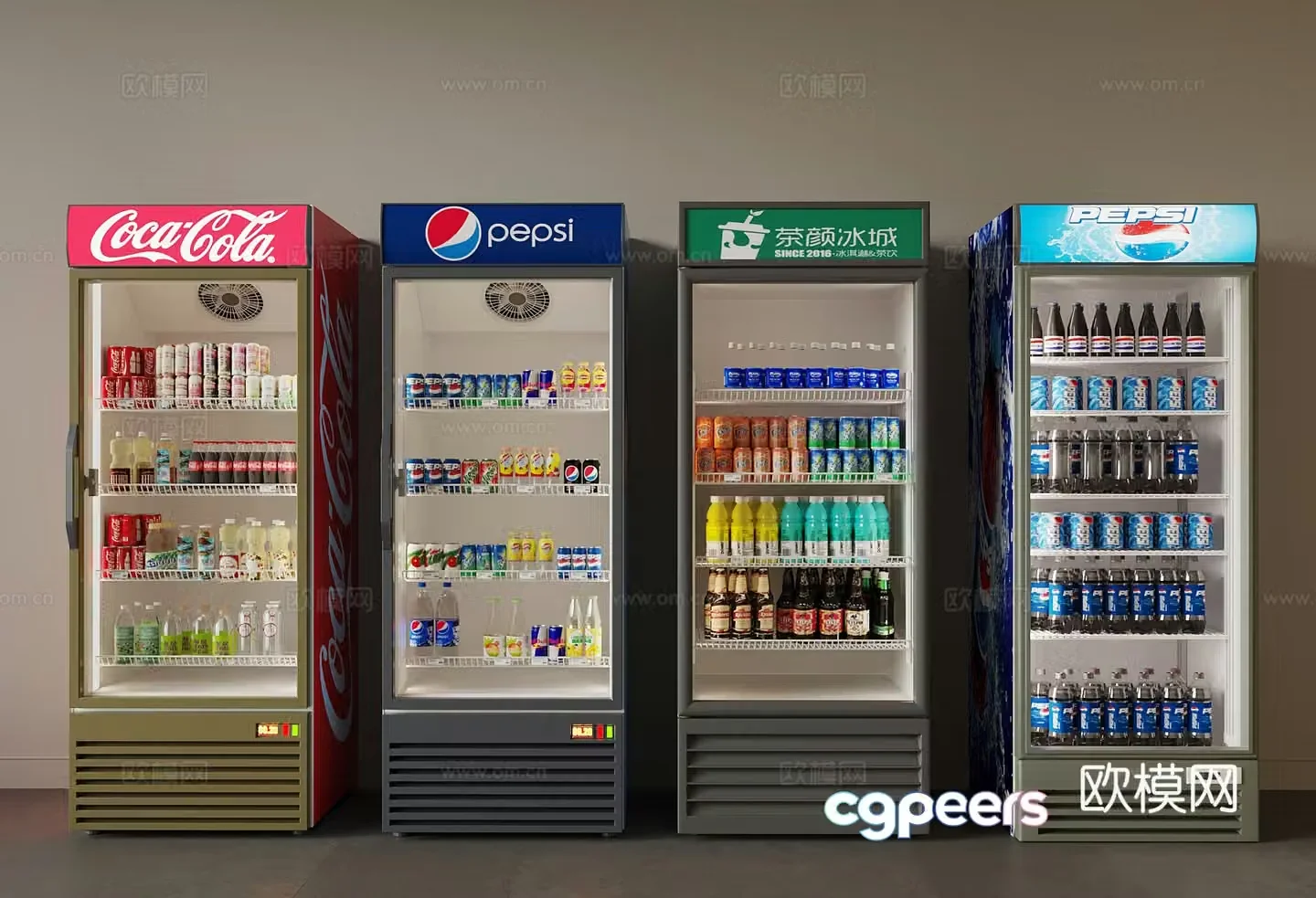 Freezer Modern beverage cabinet 3d model