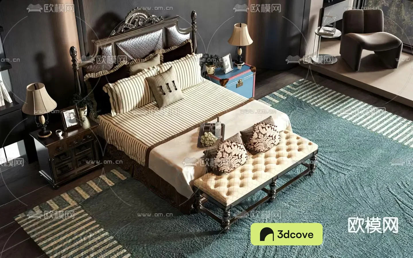 American double bed