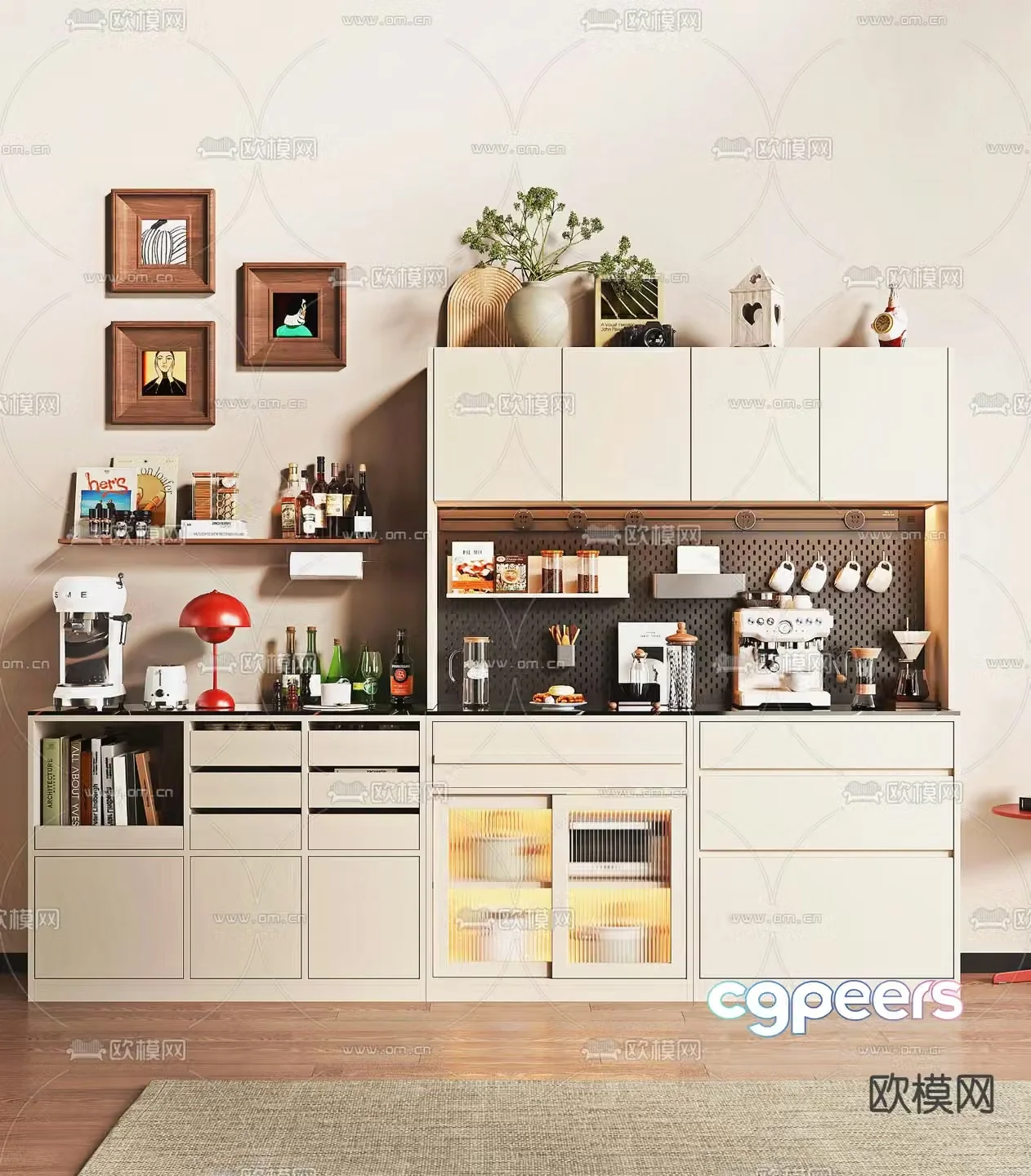 Modern sideboard 3d model