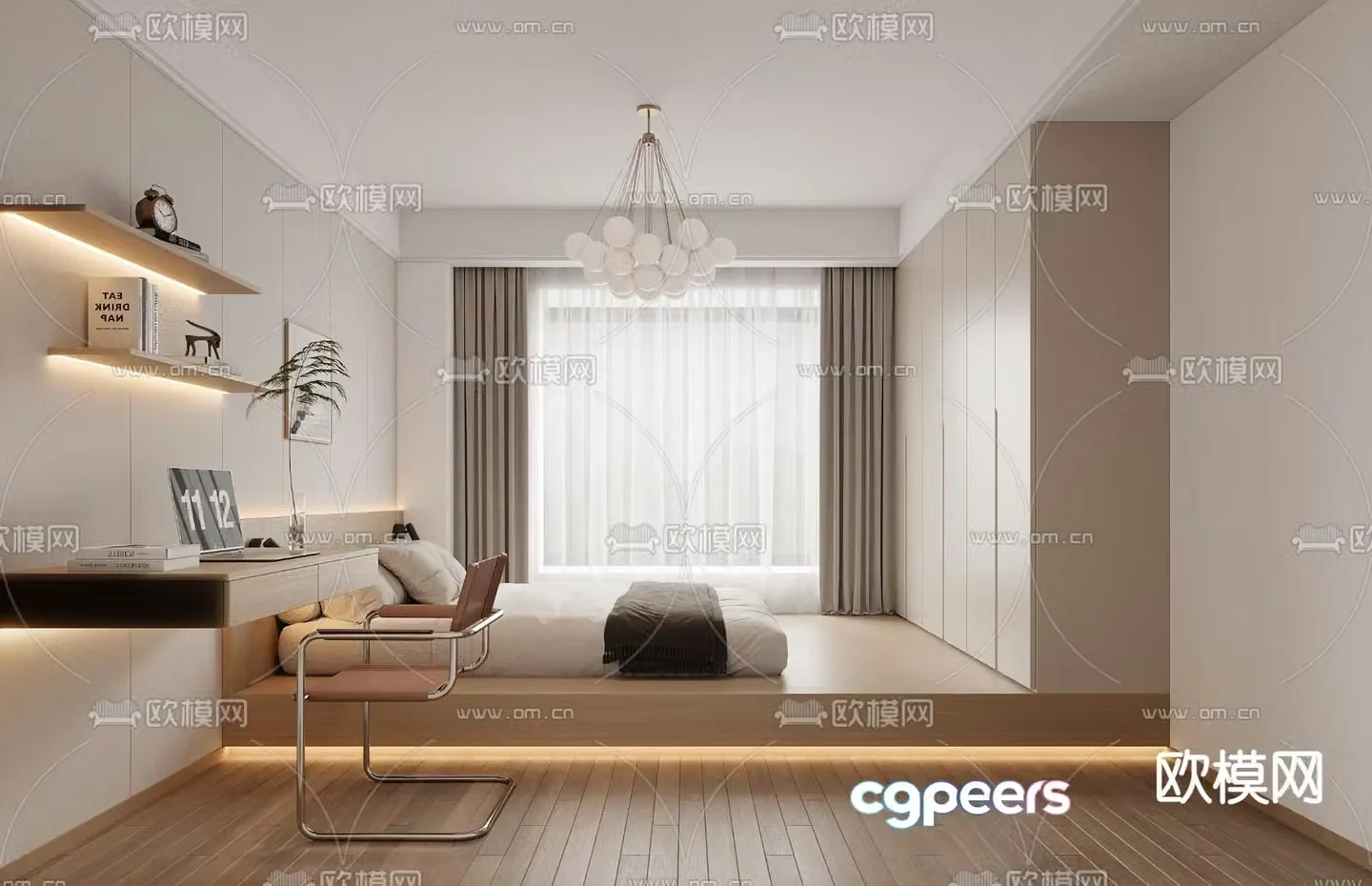 Tatami bedroom second bedroom 3D model