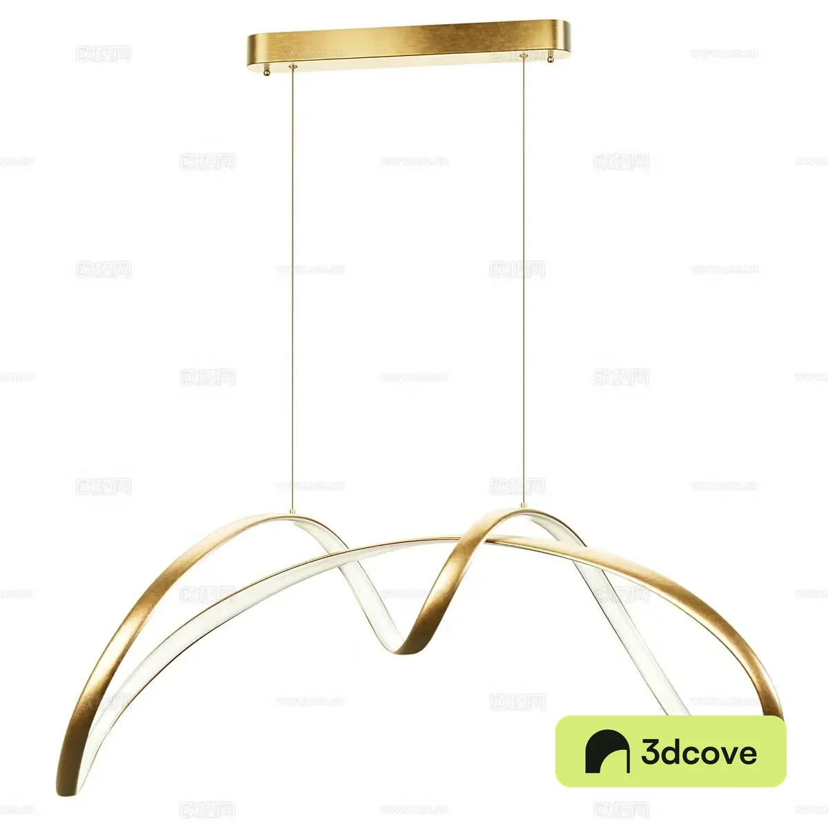 Modern light luxury linear decorative chandelier