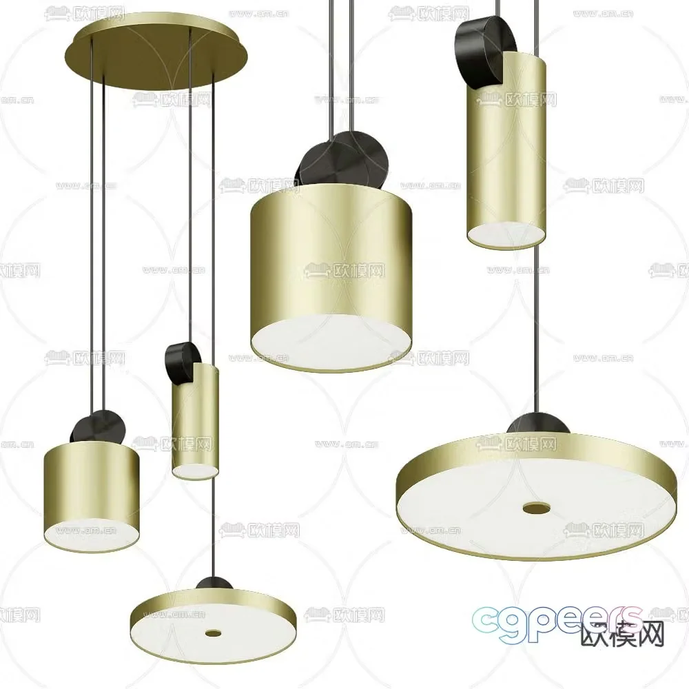 CVL Light Luxury Small Chandelier 3D Model