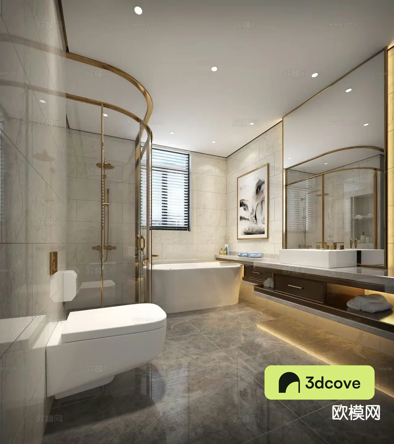 Modern bathroom toilet