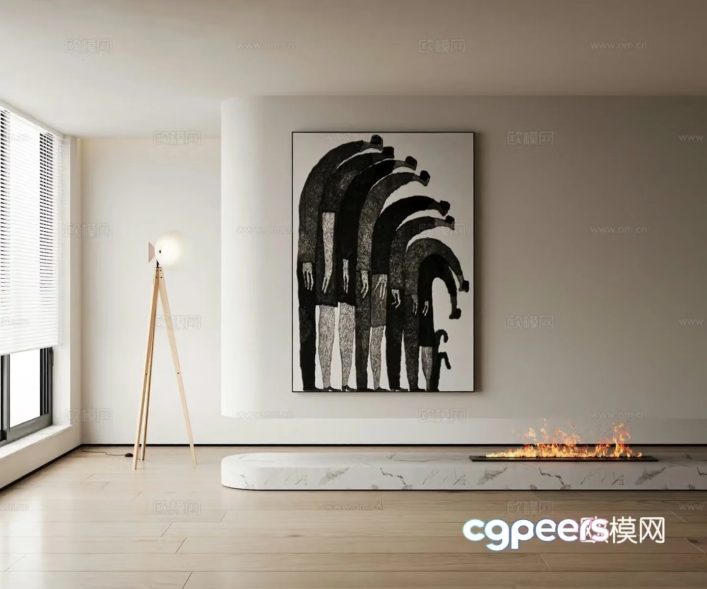 Modern decorative painting 3d model