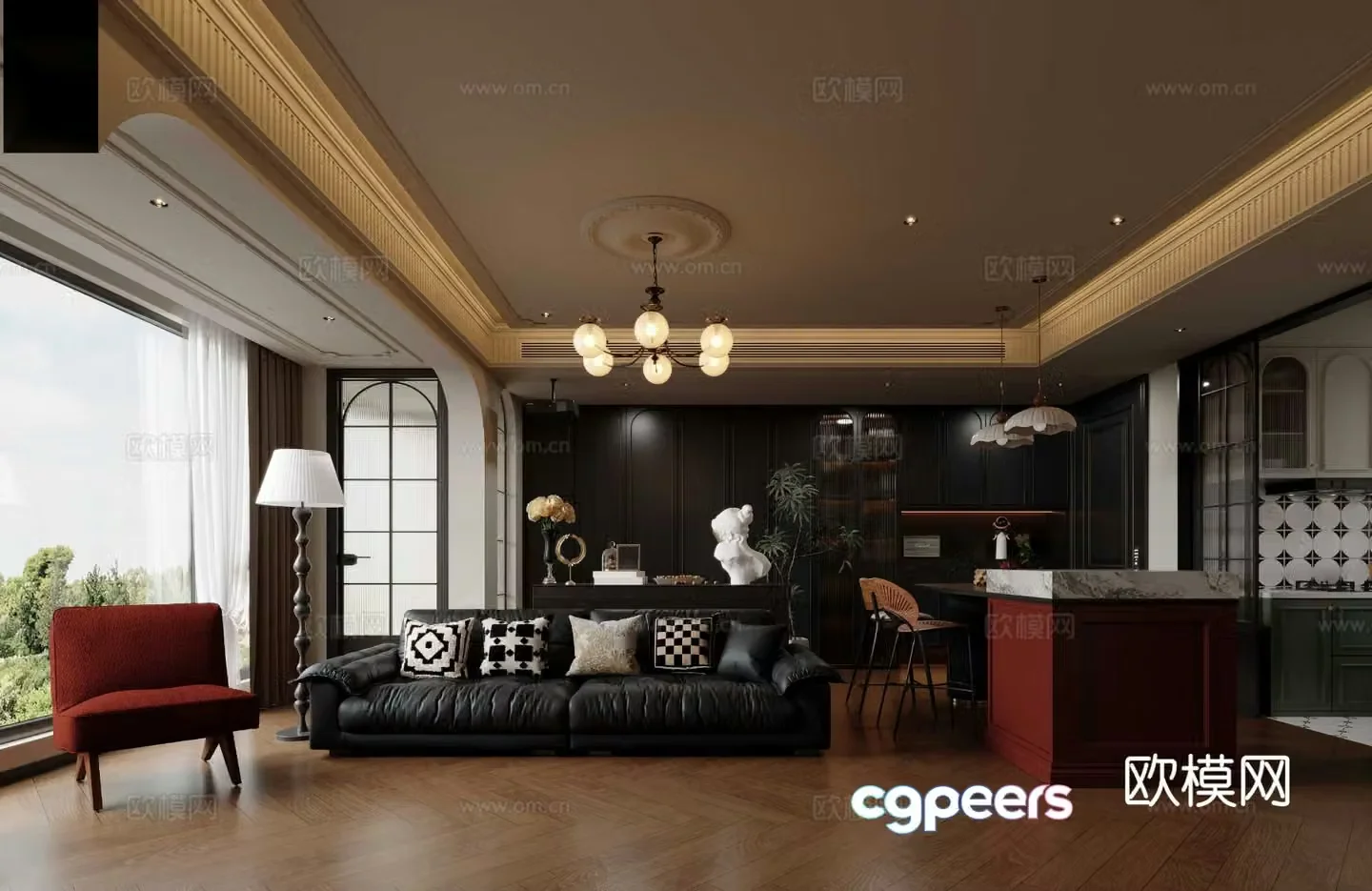 French restaurant 3d model
