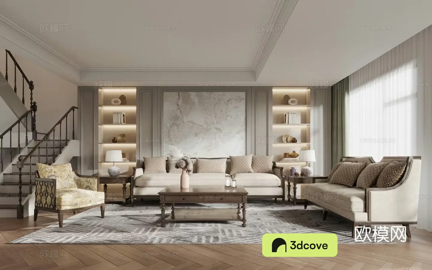American living and dining room