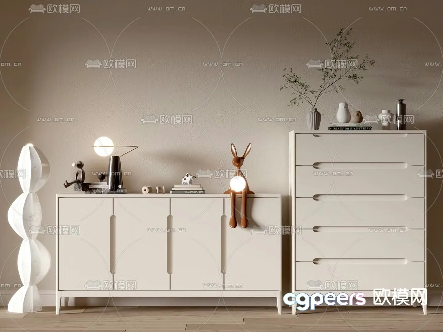 Entrance cabinet drawer 3d model