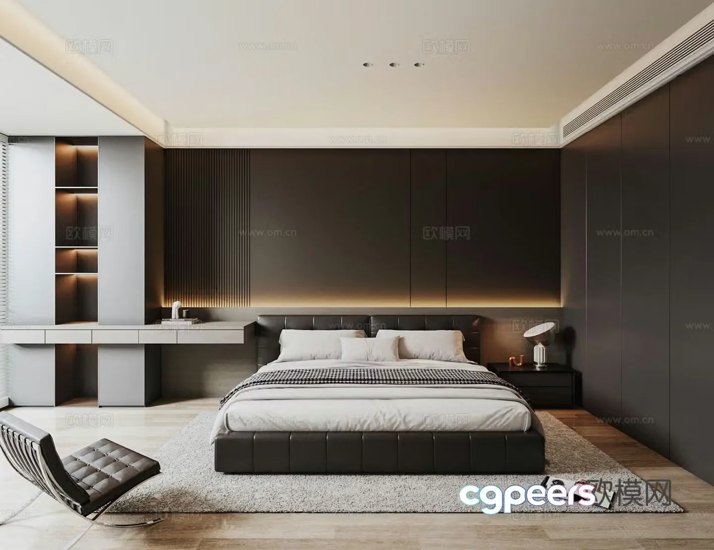 Italian style bedroom master bedroom 3d model
