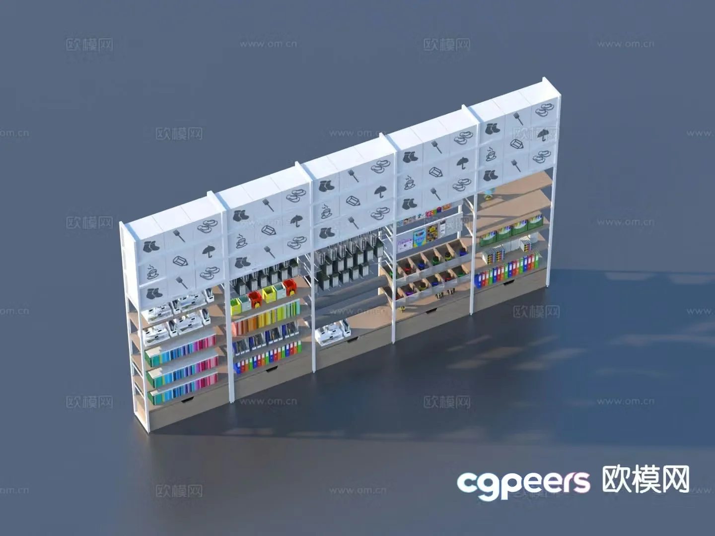 Simple display rack shelf 3d model
