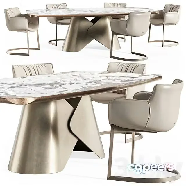 3ds Max Free – Scott Ceramic Table Rhonda Chair