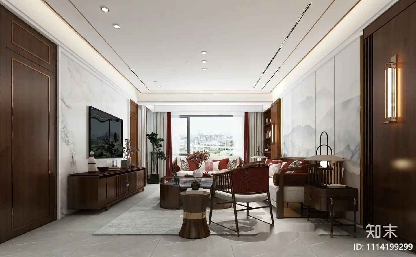 Modern Living Room 3D Model – 965 – VRAY Render