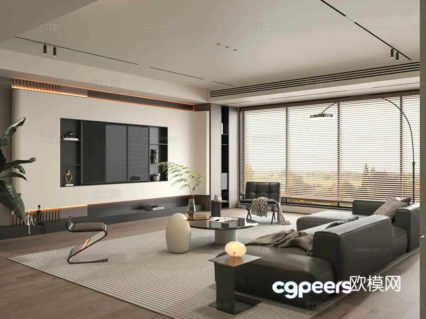 Minotti modern Italian living room 3d model