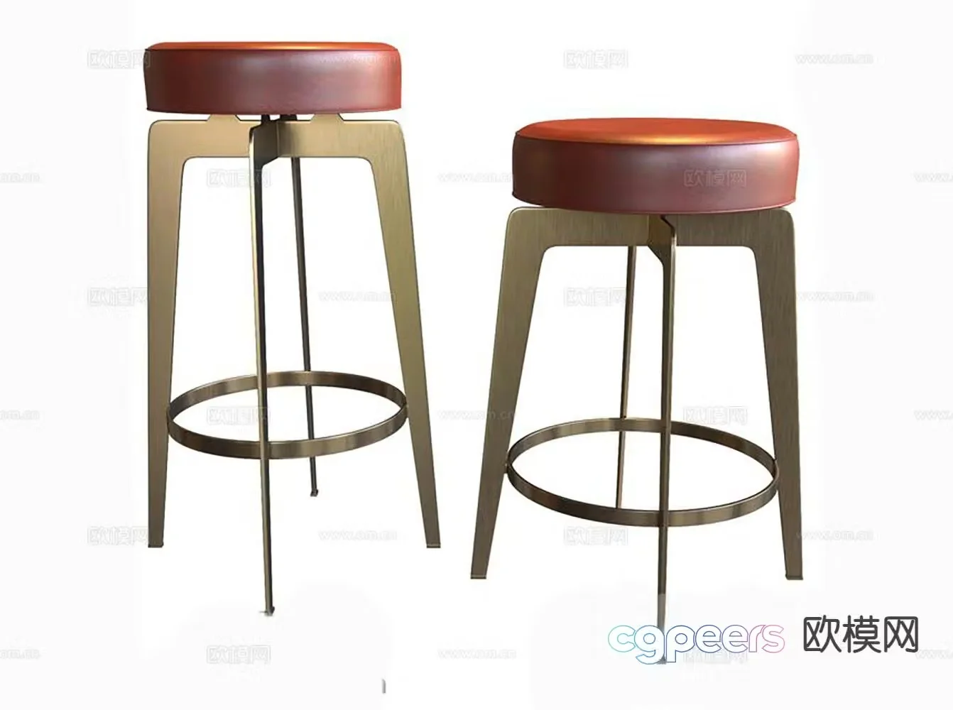 Modern bar stool bar stool high stool 3d model