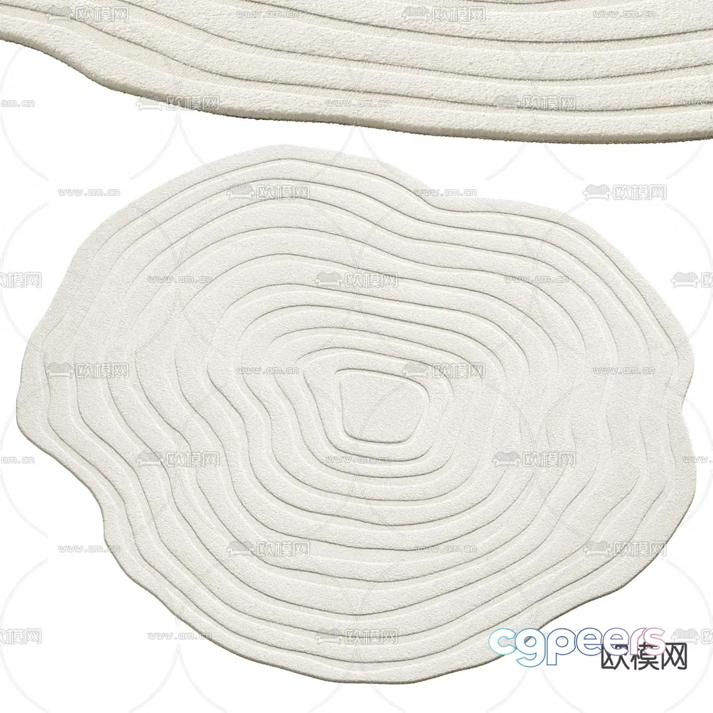 Modern fabric carpet 3d model