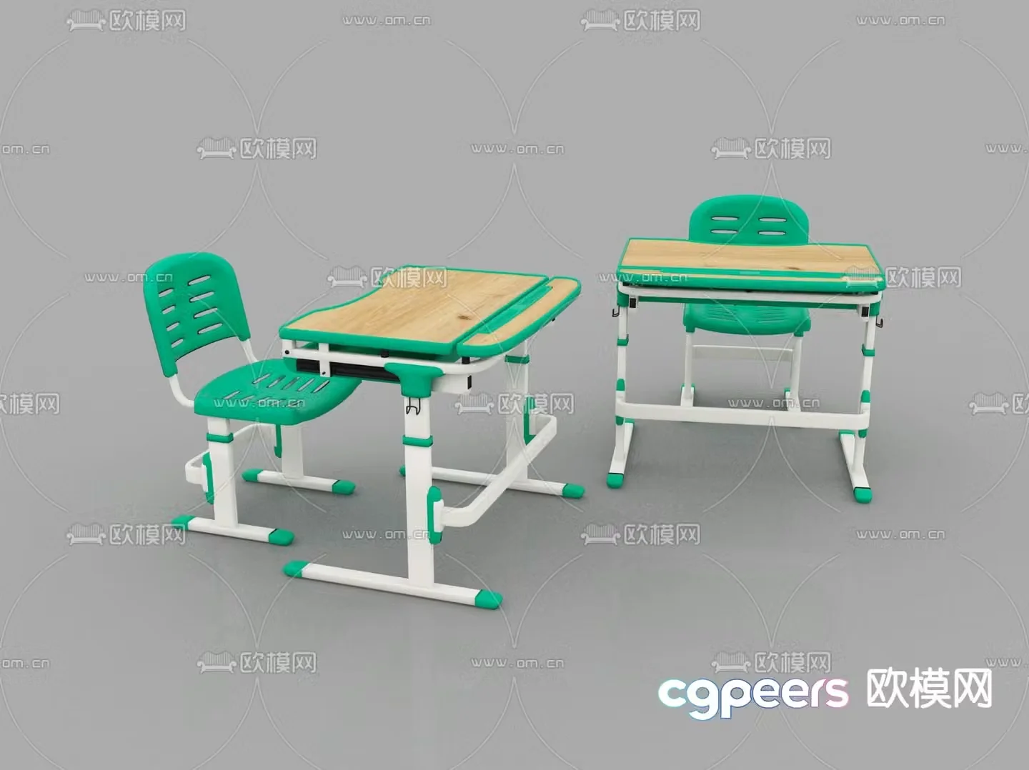 Modern children’s desk chair 3d model