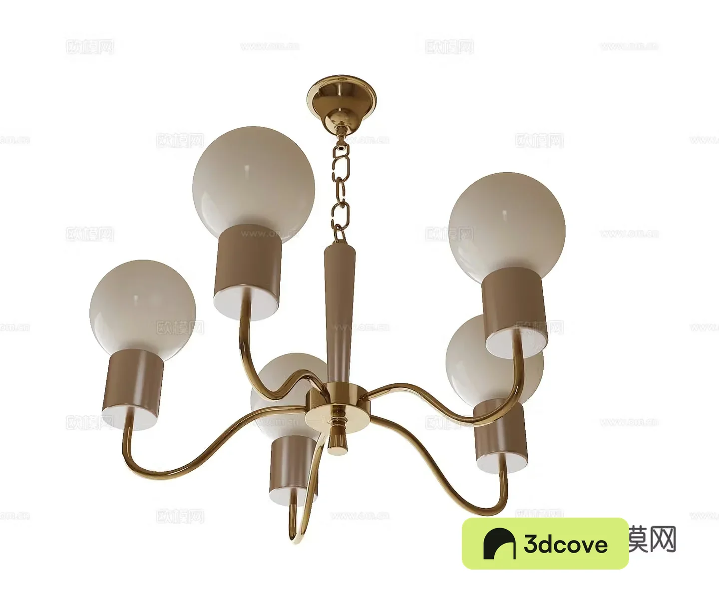 French multi-head chandelier