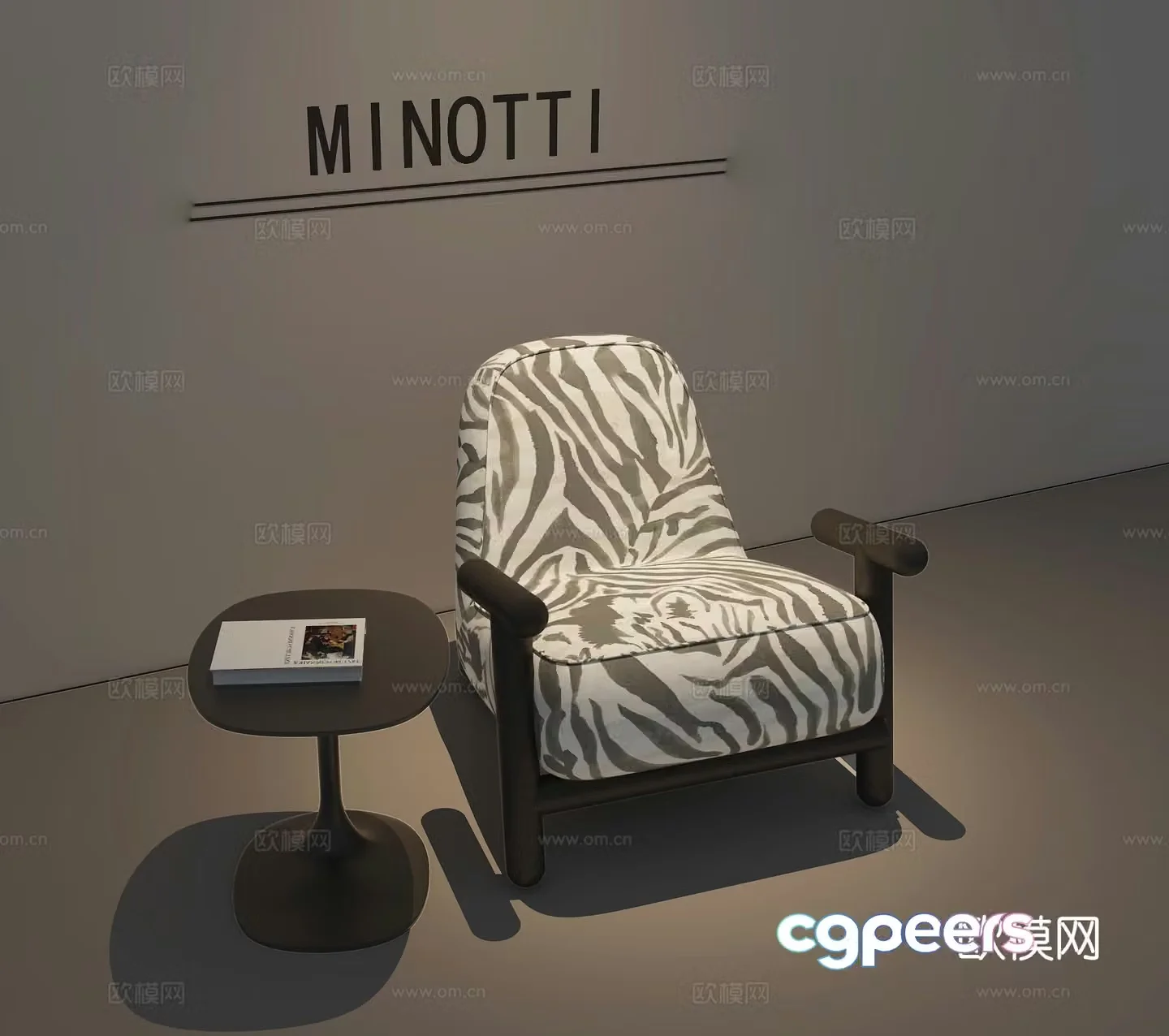 Modern single chair 3d model