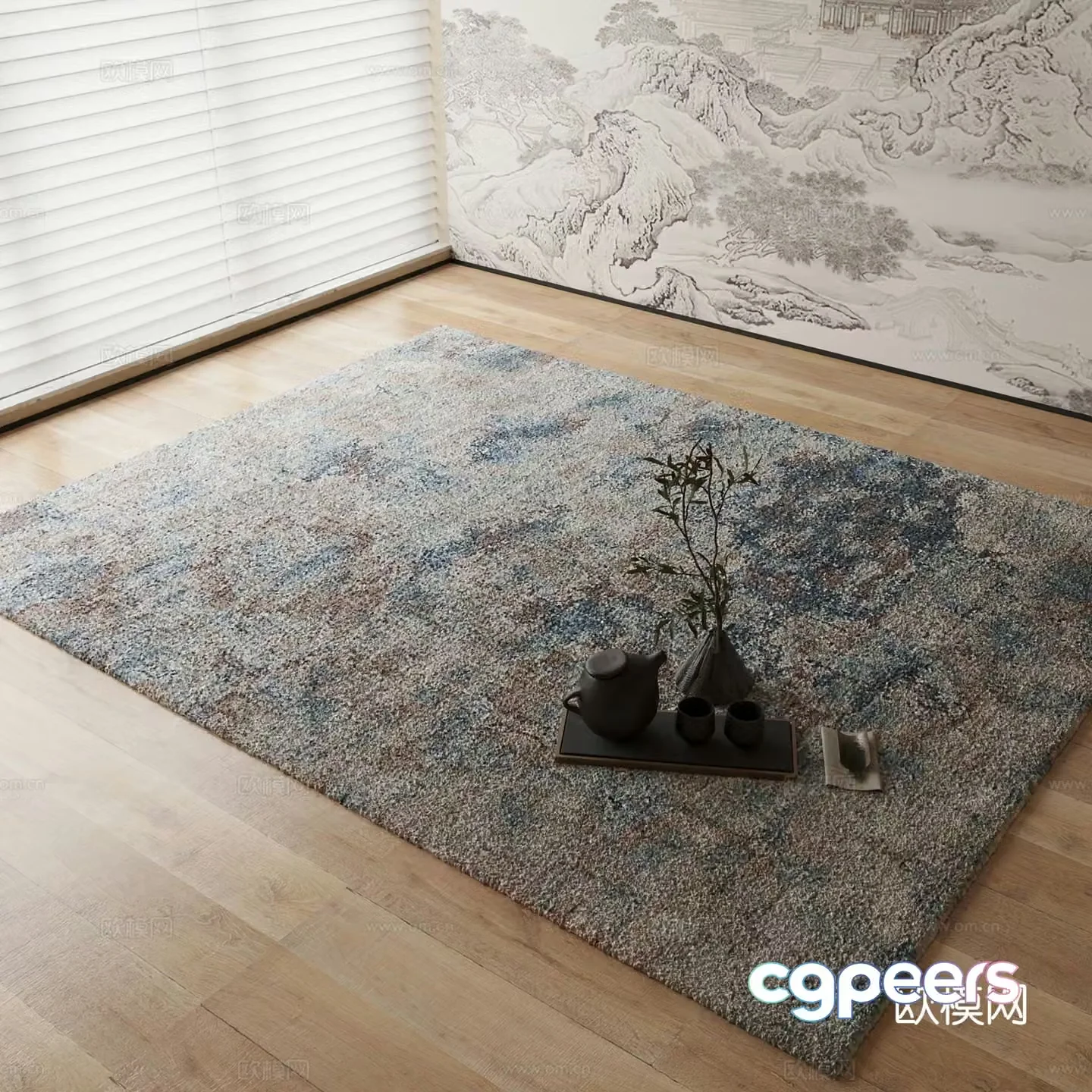 New Chinese carpet 3D model