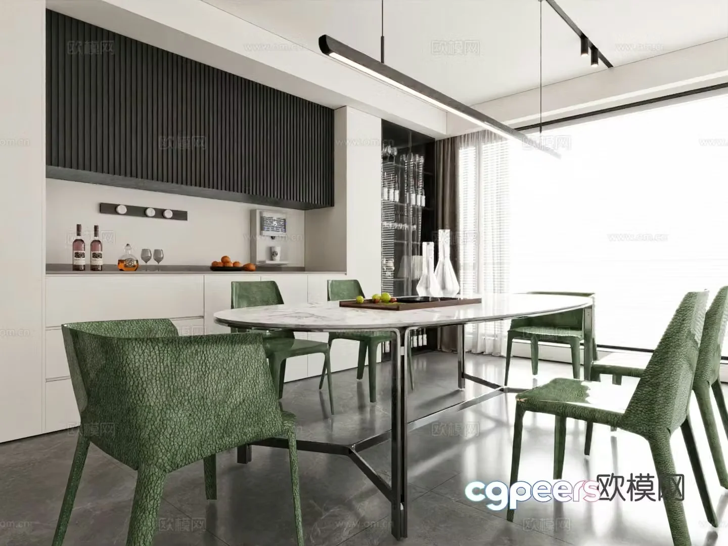 Modern restaurant 3d model