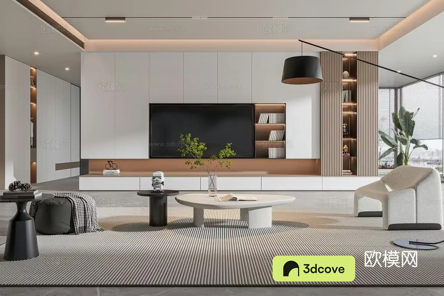 Modern living and dining room living room without lights sofa combination coffee table combination jewelry ornaments