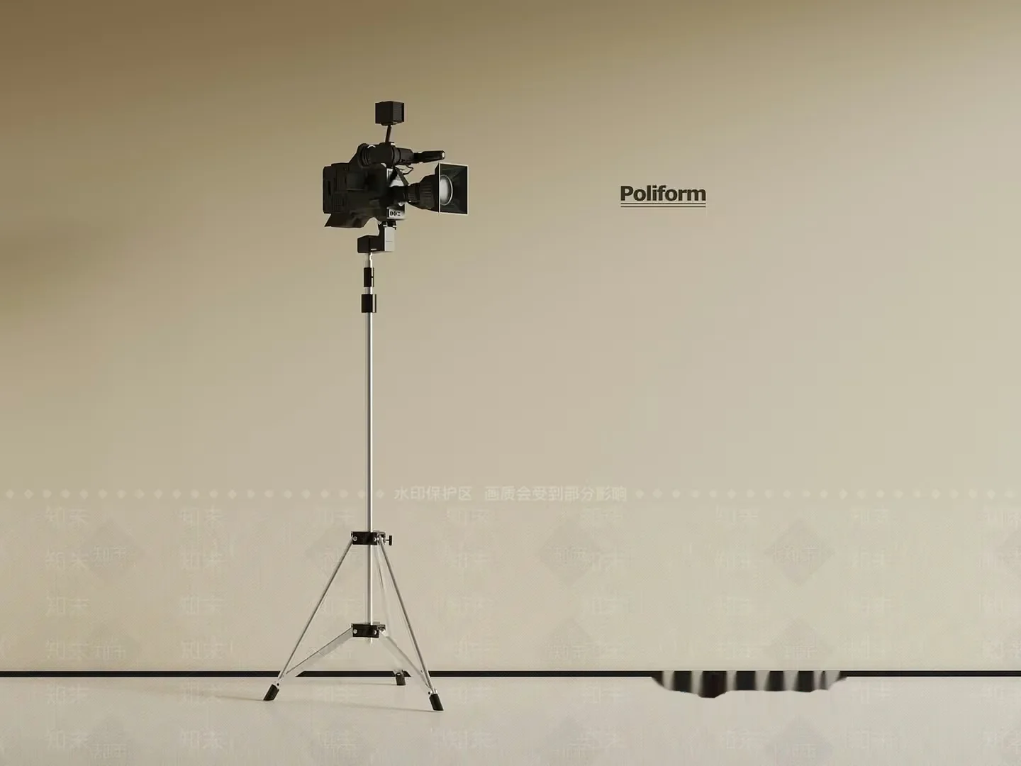 A Camera On A Tripod 3D Model – 8488 – VRAY Render