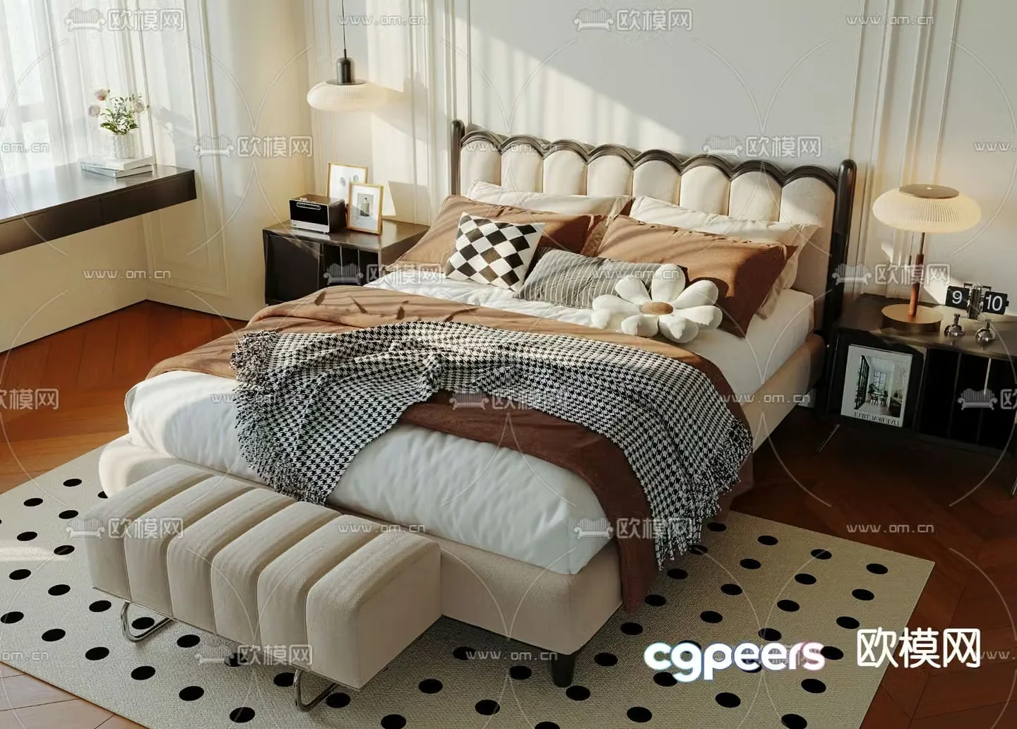 French bedroom master bedroom 3d model