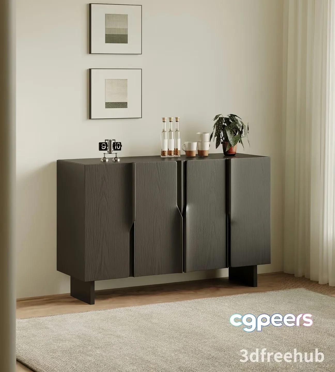 Modern Sideboard Furniture 3D Model – 23528 – VRAY Render