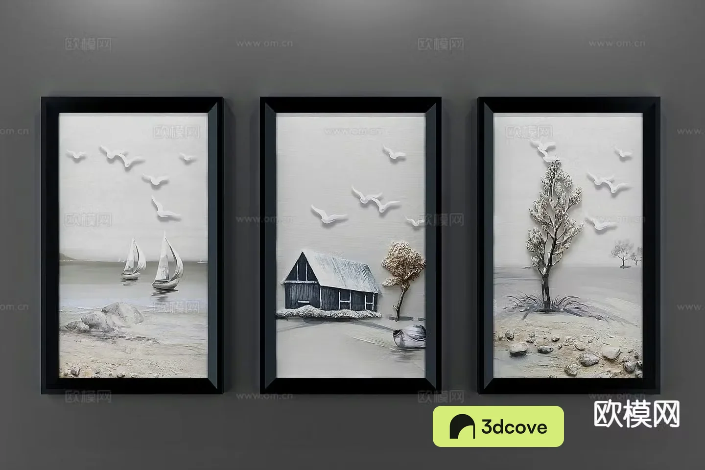 Nordic three-dimensional painting decorative painting oil painting
