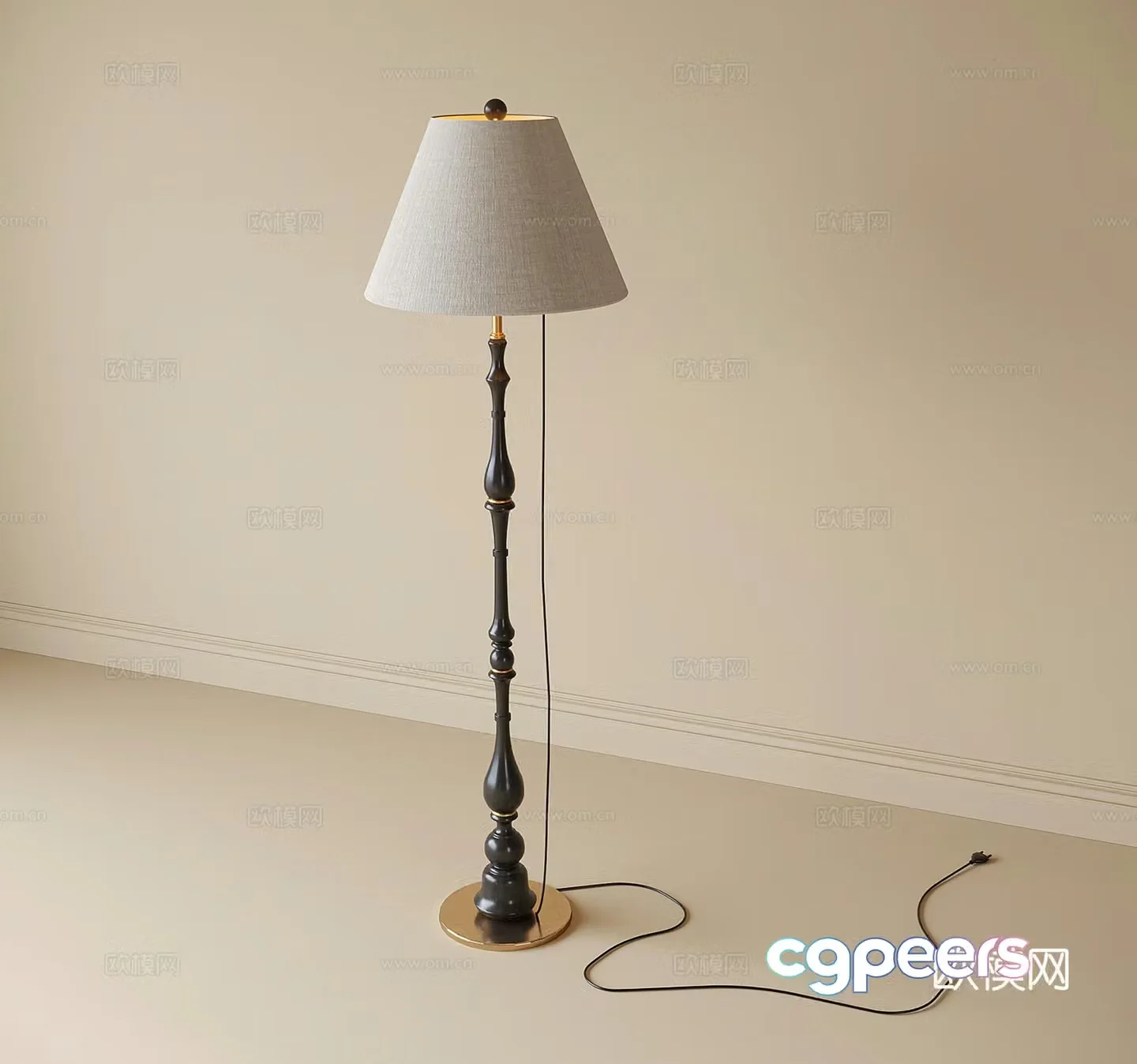 French floor lamp 3d model