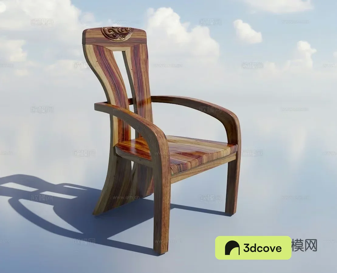 New Chinese style leisure chair armchair solid wood chair