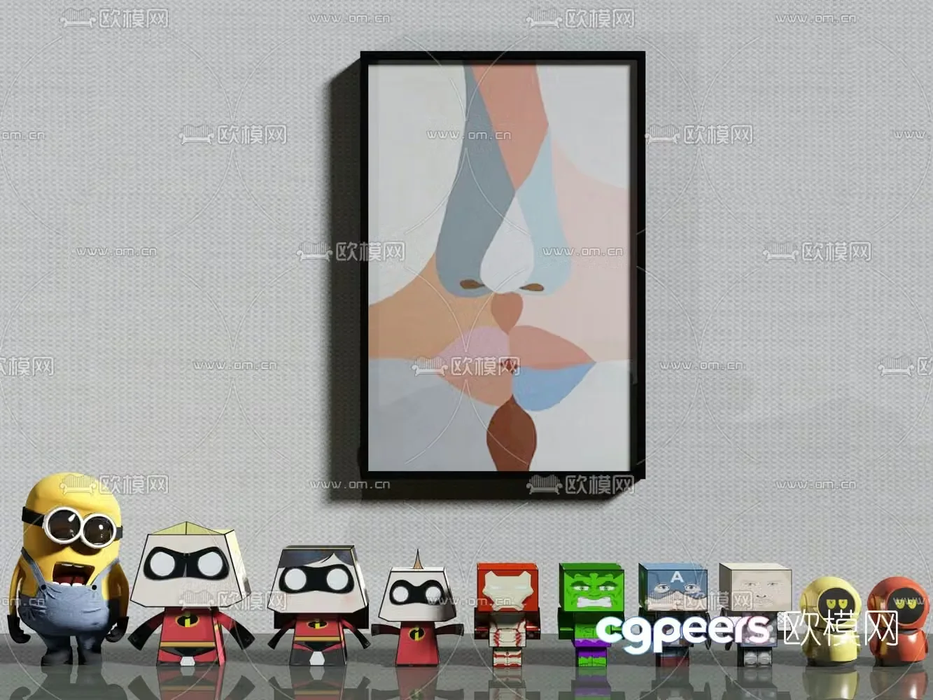 Modern cartoon toy ornaments 3d model