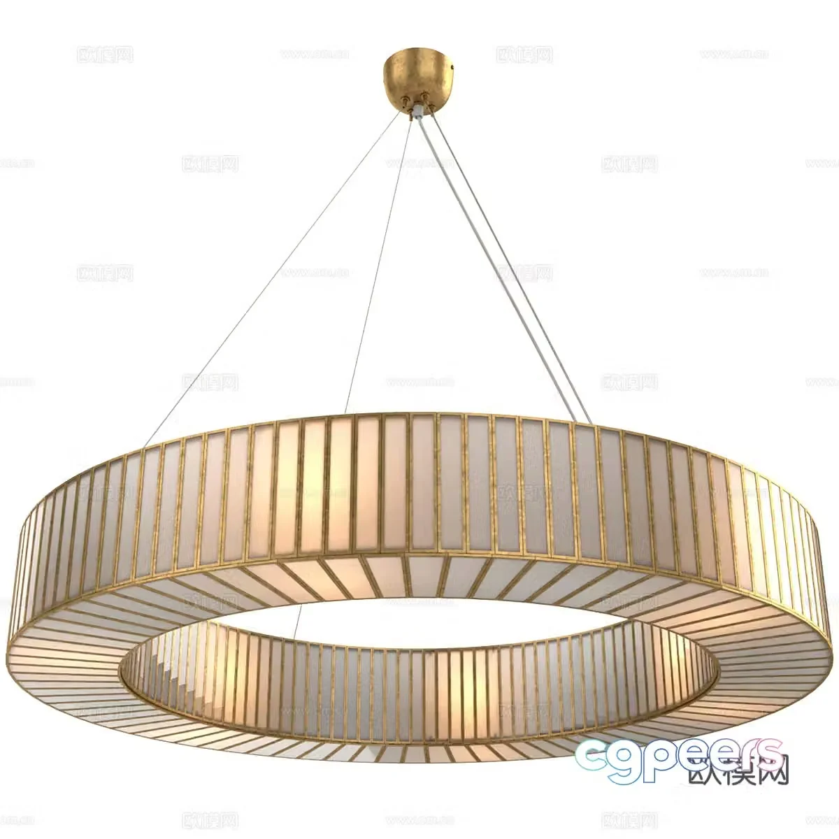 Creative chandelier ring chandelier 3d model