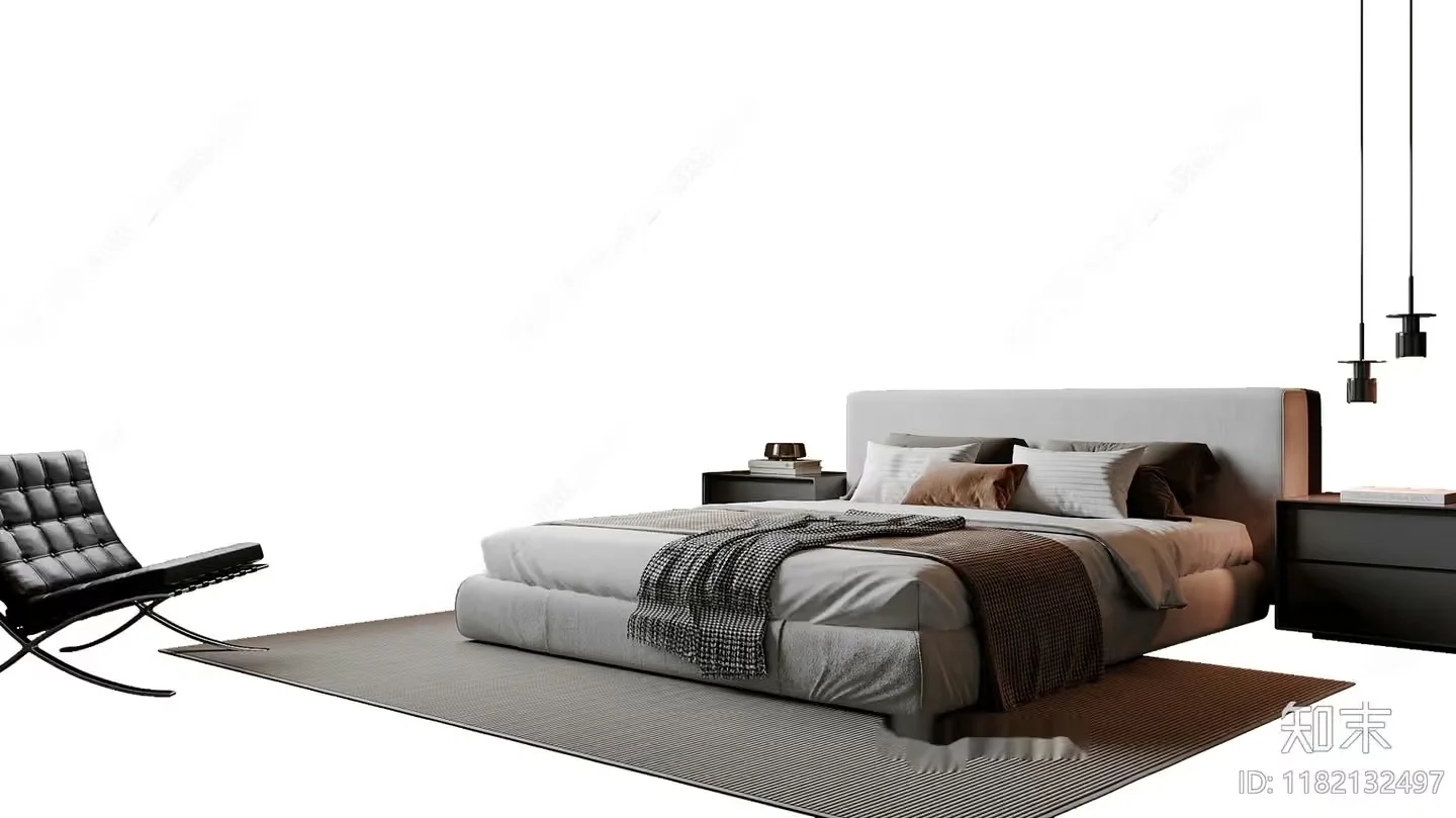 Modern Bedroom Furniture 3D Model – 19086 – VRAY Render