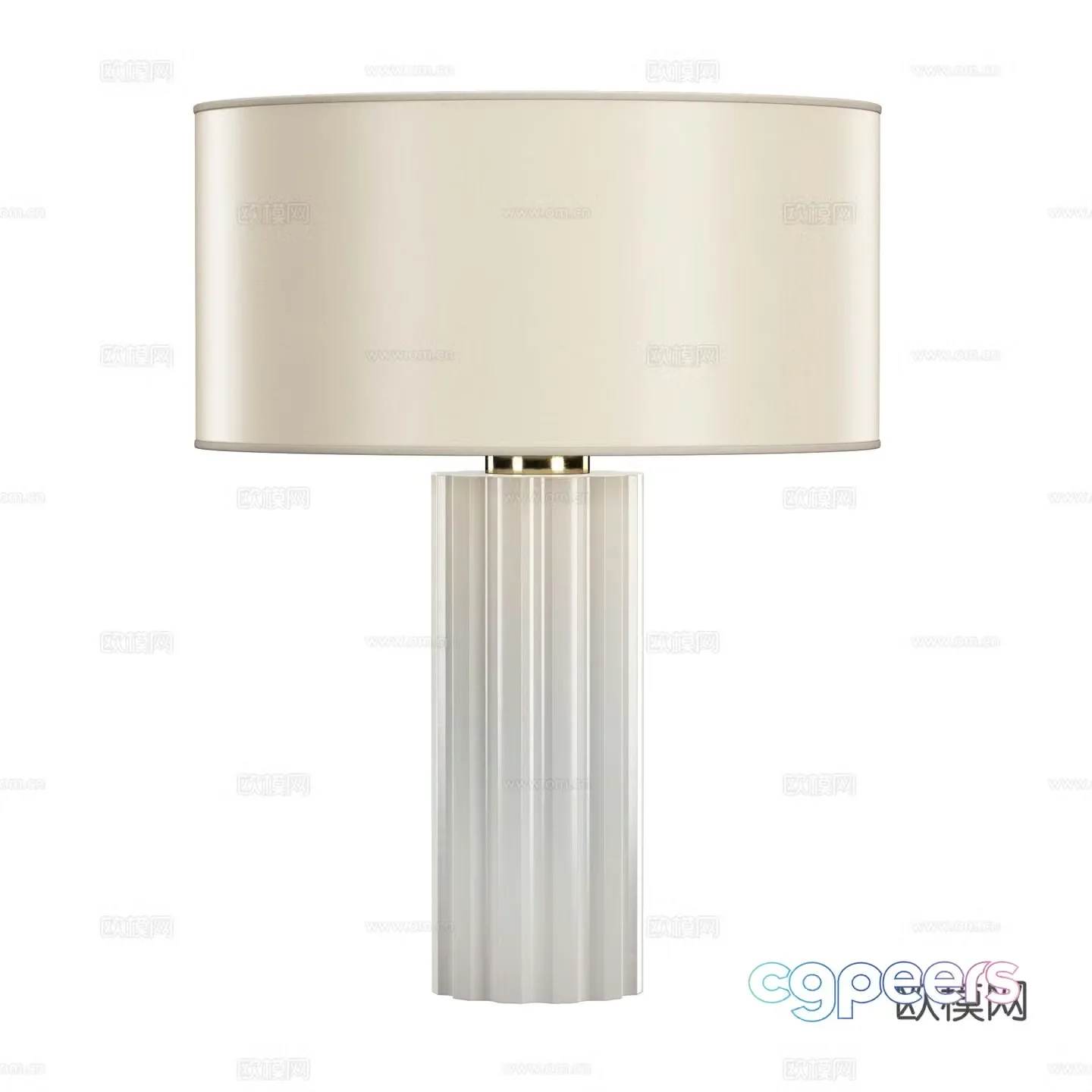 Cream style table lamp bedside table lamp 3d model
