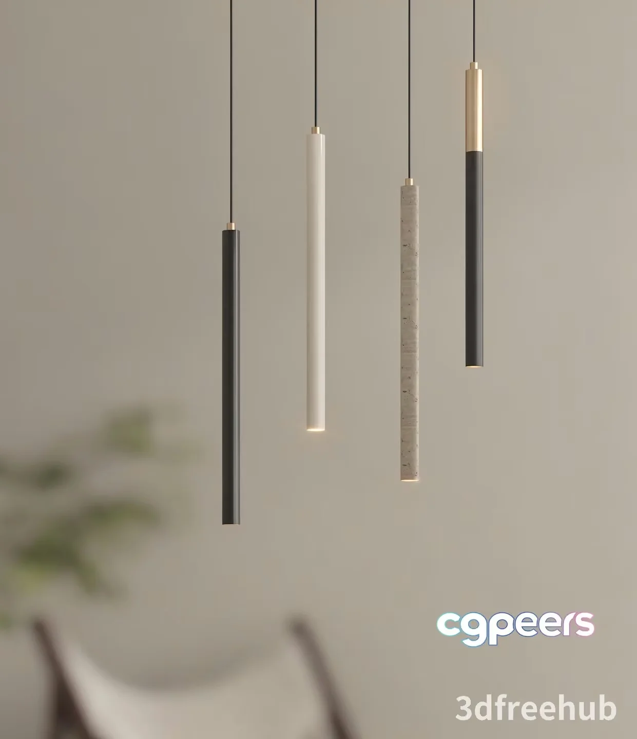 Modern Hanging Lights 3D Model – 20787 – VRAY Render