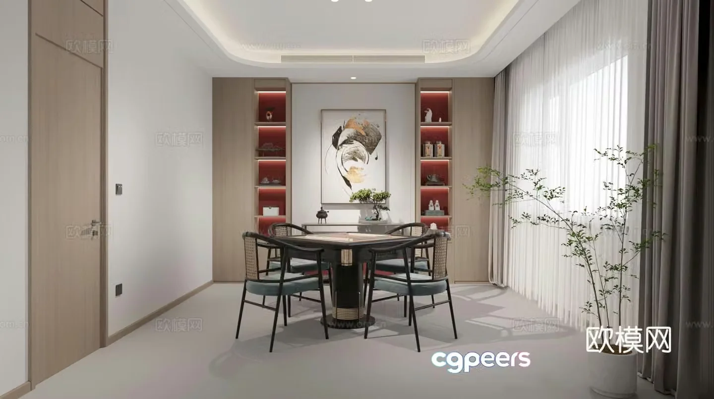 Mahjong room 3d model