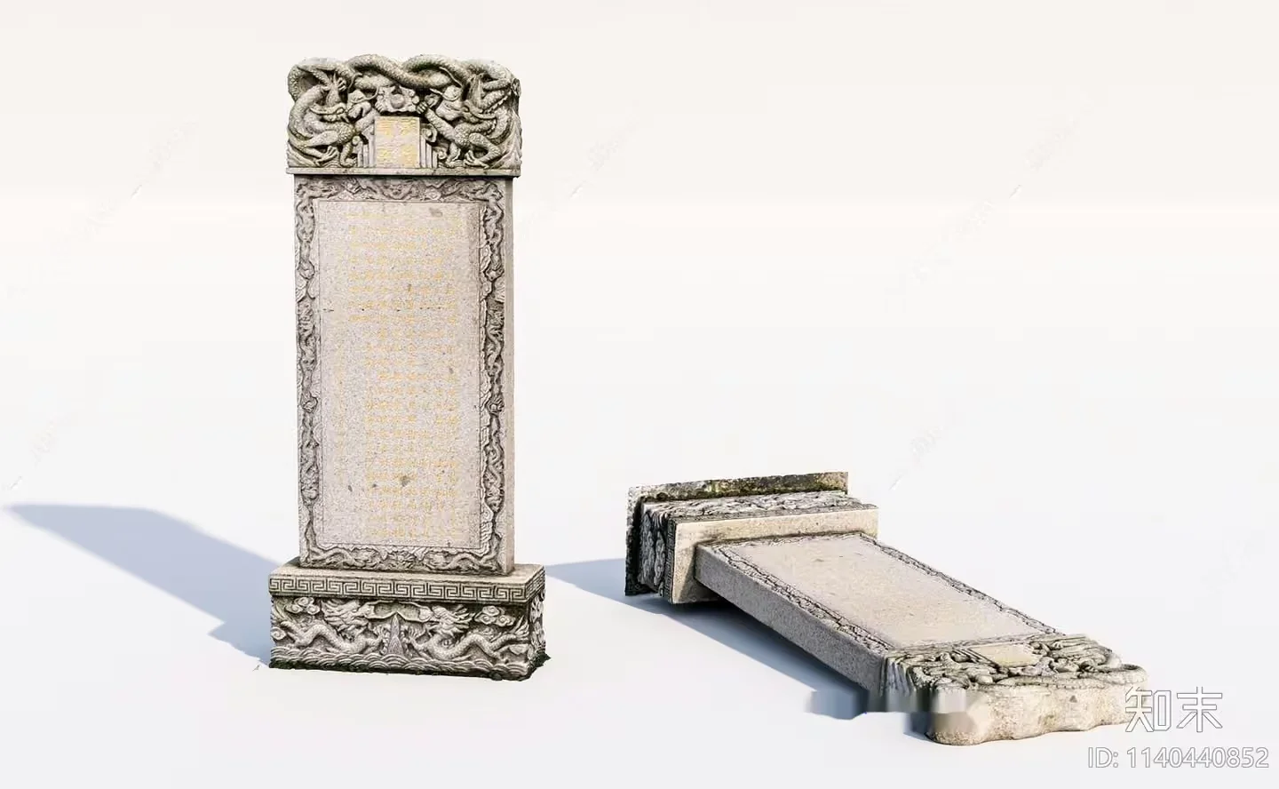 An Old Stone Monument 3D Model – 1023 – VRAY Render