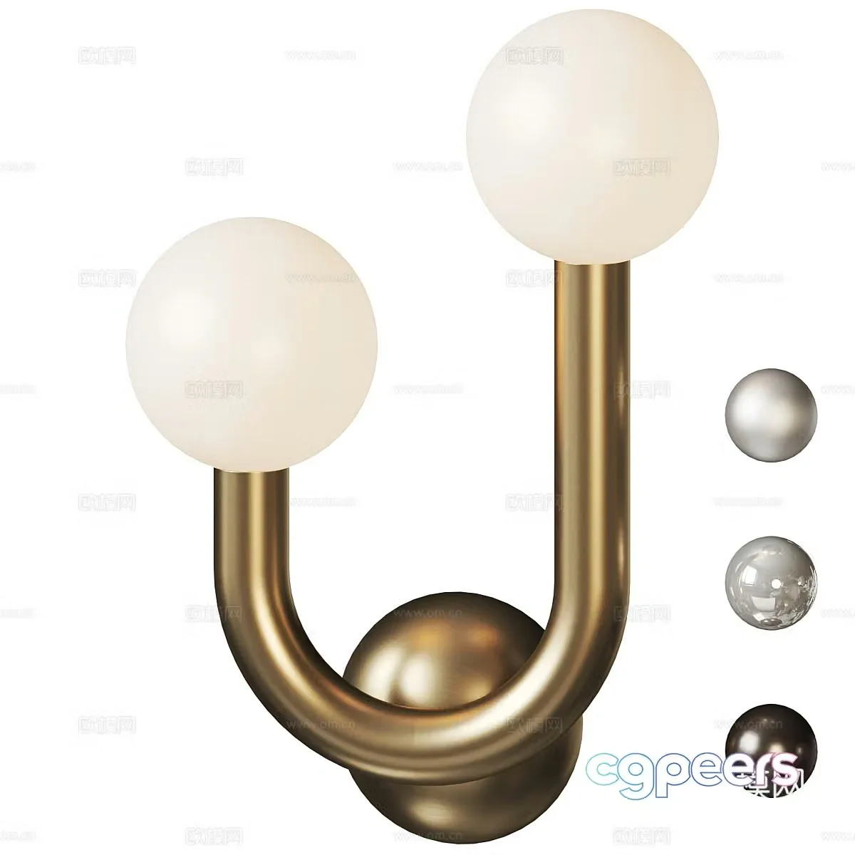 Italian light luxury decorative wall light 3D model