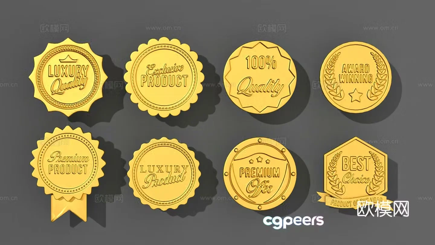 Medal Gold Medal Badge 3D Model