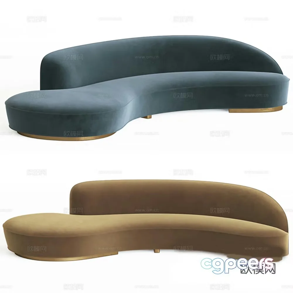 Sofa Multi-person sofa Curved sofa 3d model