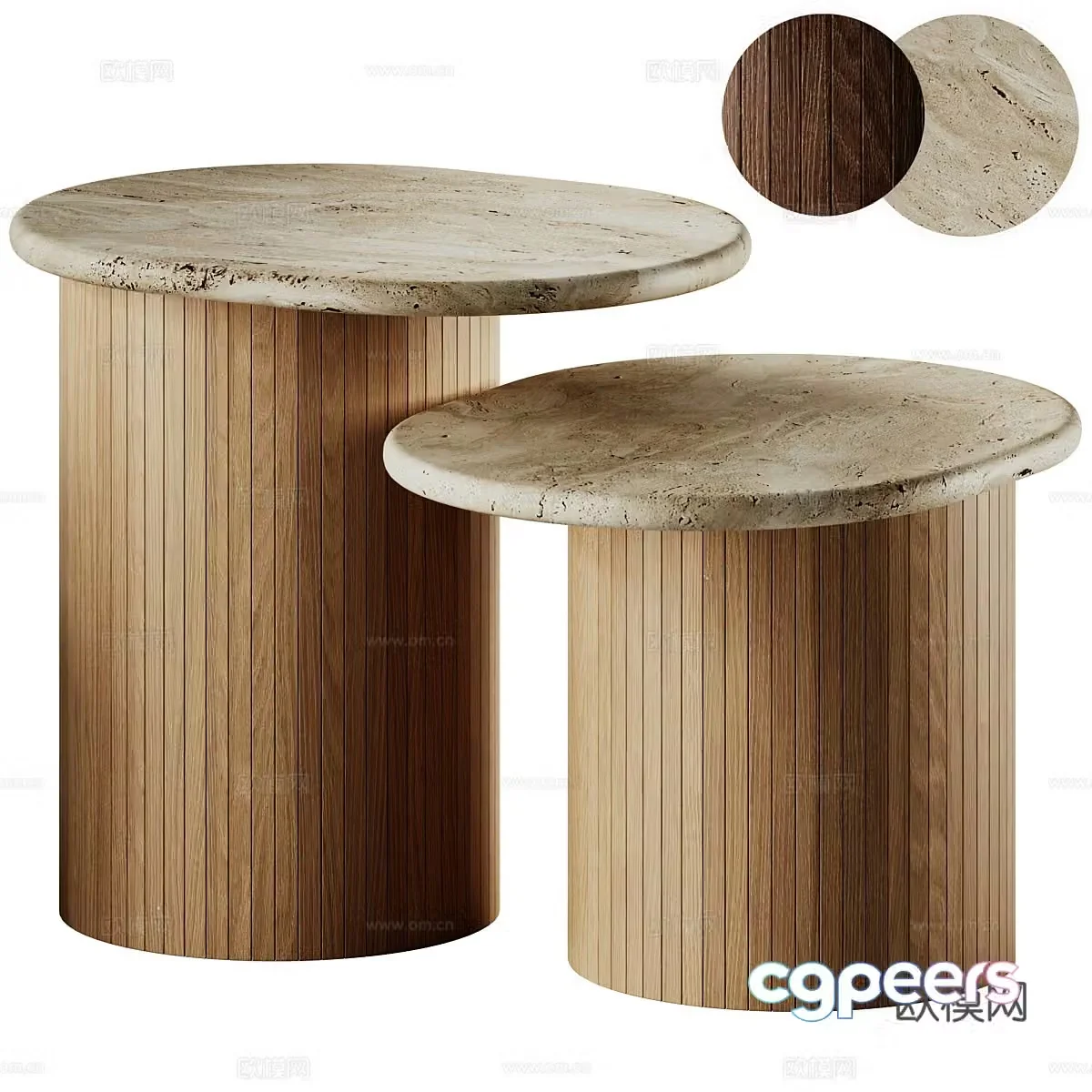 New Chinese style Wasabi Morelato Bitta Coffee Table 3D Model